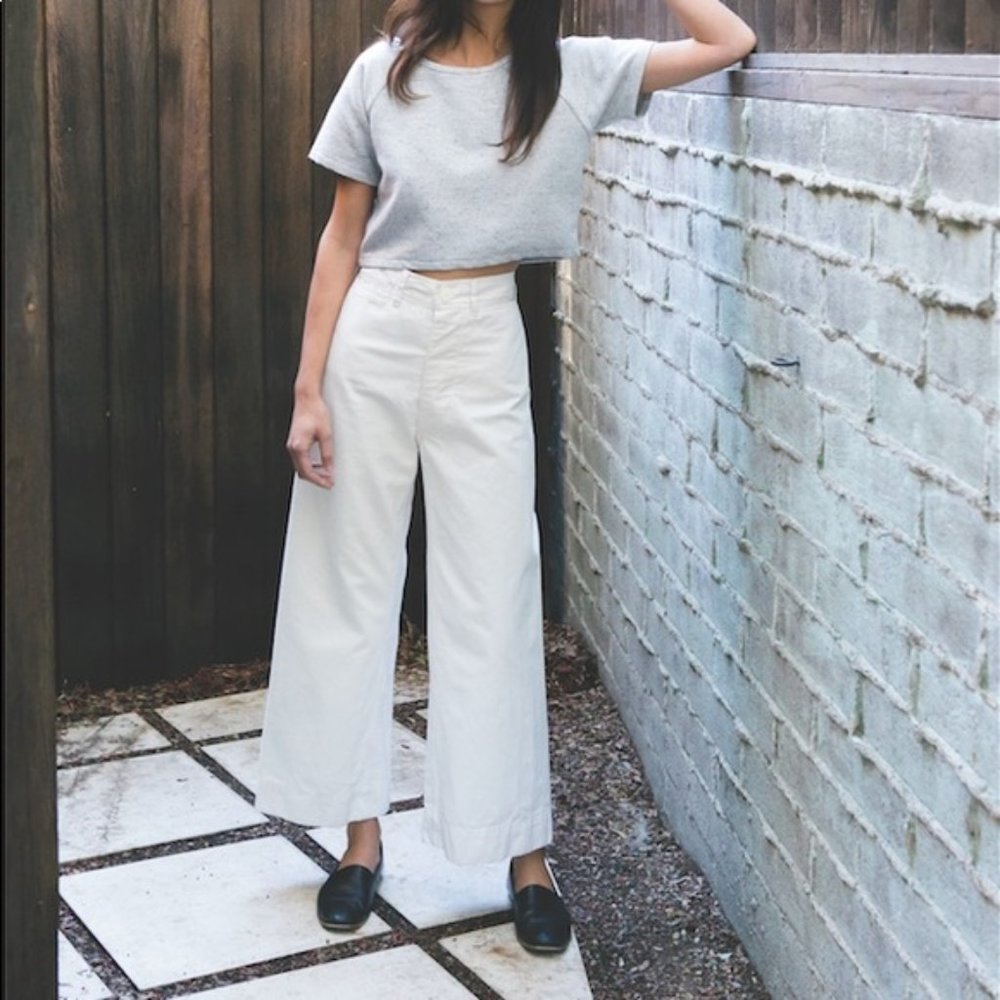 Jesse Kamm Sailor Pants Salt White Size 0